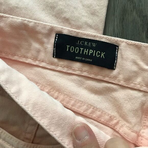 Jcrew ankle toothpick jeans light pink Pants - Picture 3 of 5